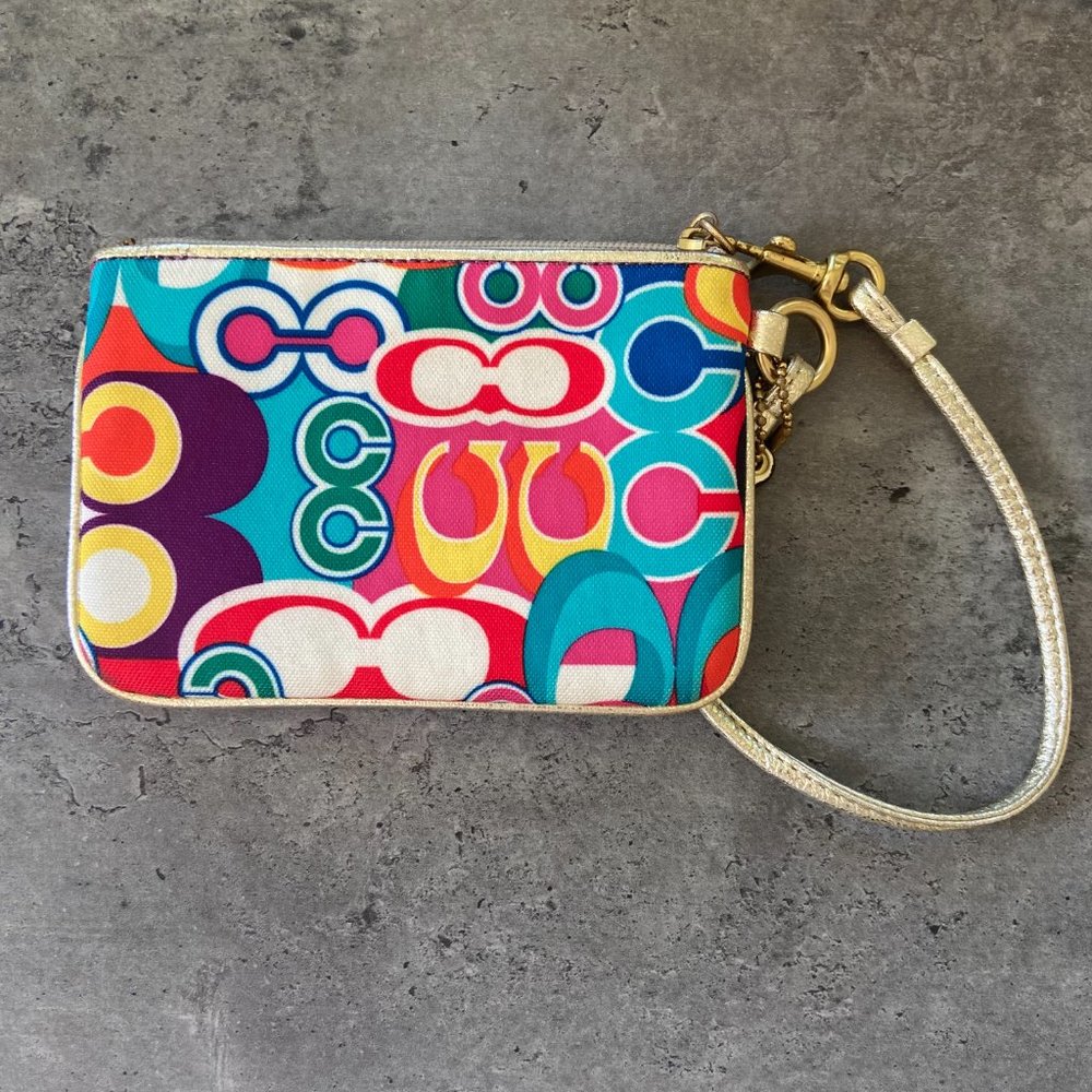 Coach Corner Zip Wristlet - Picture 7 of 8